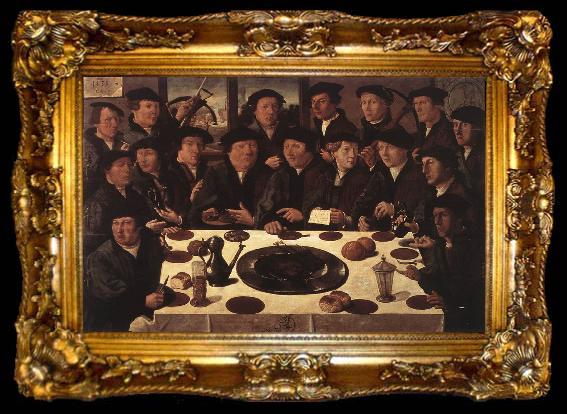 framed  ANTHONISZ  Cornelis Banquet of Members of Amsterda  s Crossbow Civic Guard, ta009-2